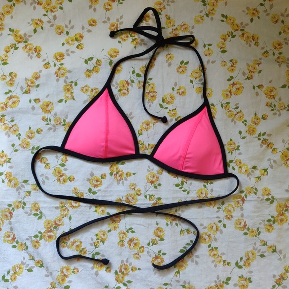 pink bikini with black outline